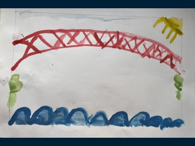 Вид на мост на Белой с теплохода