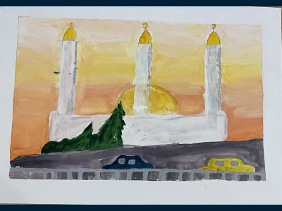 Краски города Уфы. Вид на мечеть "Ар-Рахим"